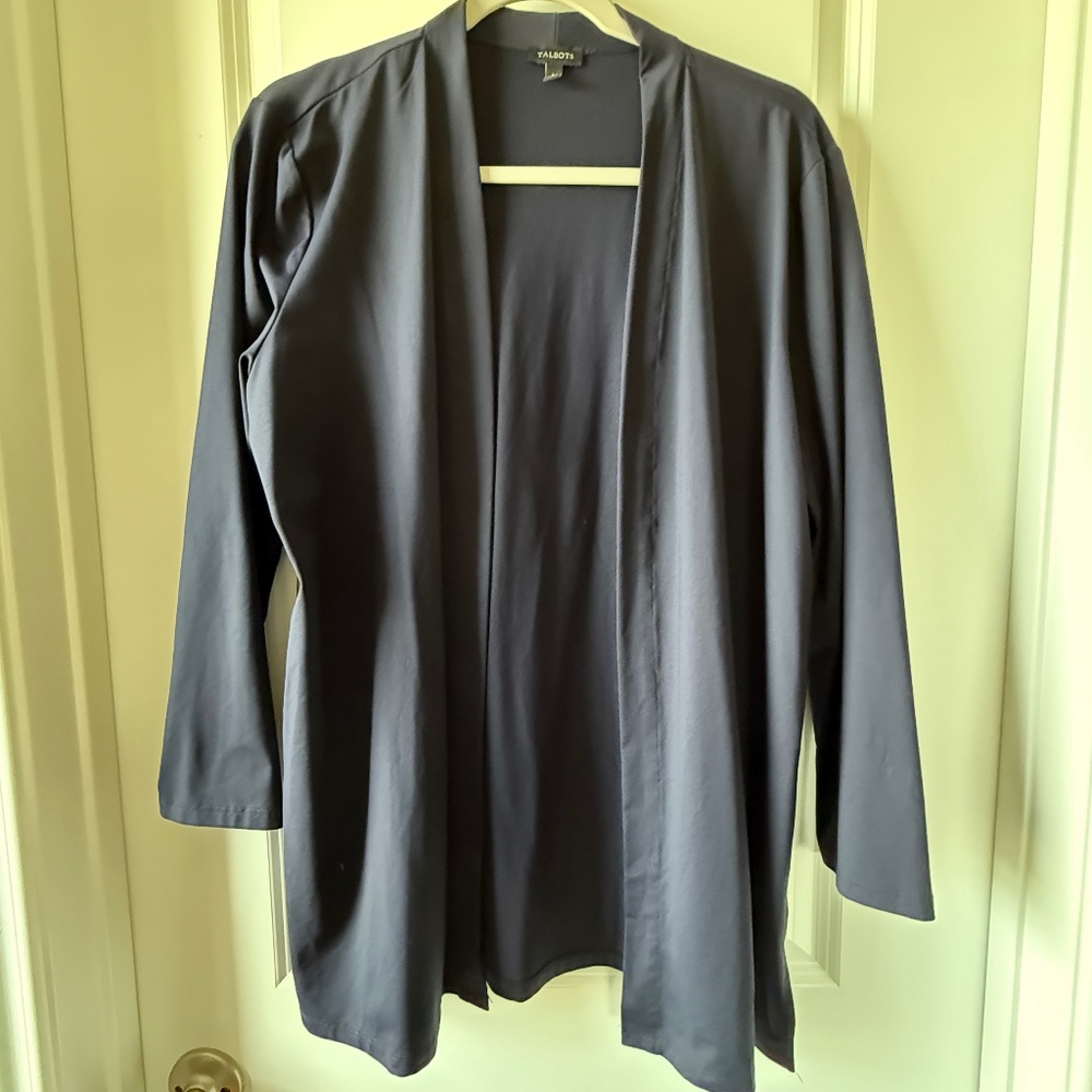 Talbots lightweight nylon and spandex open front cardigan - L
